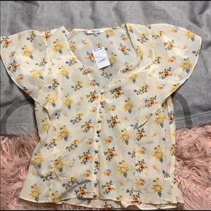 Madewell floral blouse